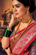 Womens Cotton Brown Saree With Blouse Piece