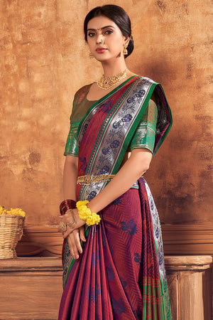 Steel Grey Khun Saree