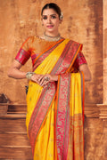 Womens Cotton Purple Saree With Blouse Piece
