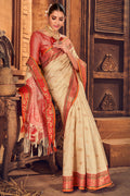 Cream Khun Saree