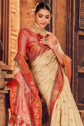 Cream Khun Saree