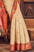 Cream Khun Saree