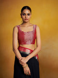 Georgette Kanjeevaram Silk Saree With Blouse Piece