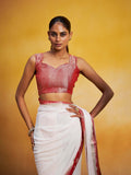 Georgette Kanjeevaram Silk Saree With Blouse Piece