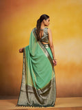 Georgette Kanjeevaram Silk Saree With Blouse Piece