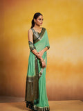 Georgette Kanjeevaram Silk Saree With Blouse Piece