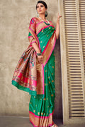 Jade Green Paithani Silk Saree