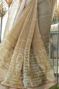 Fern Green Organza Saree