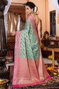 Mint Green Organza Saree