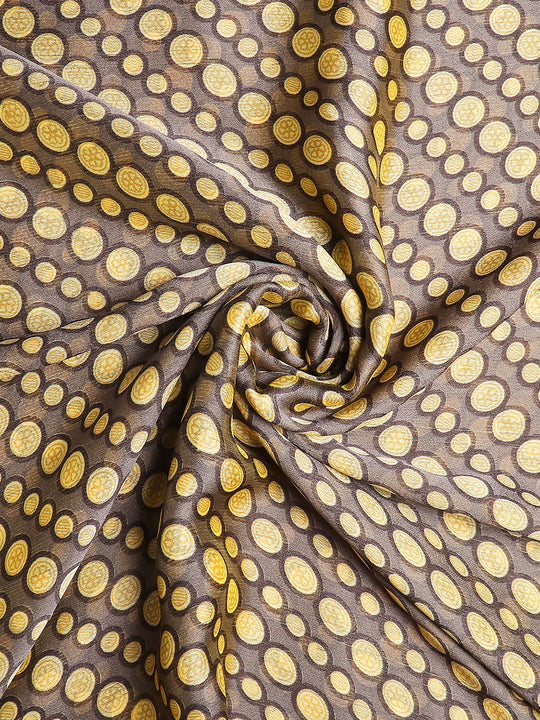 Grey Chiffon Party Wear Saree With Blouse Piece