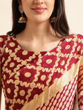 Magenta Chiffon Party Wear Saree With Blouse Piece