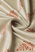 Beige Silk  Ethnic Motifs Printed Saree