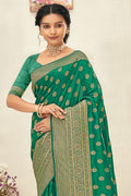 Jade Green Banarasi Saree