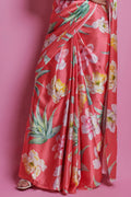 Rouge Pink Digital Print Saree