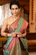 Pine Green Silk Saree