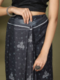 Black Cotton Saree With Blouse Piece