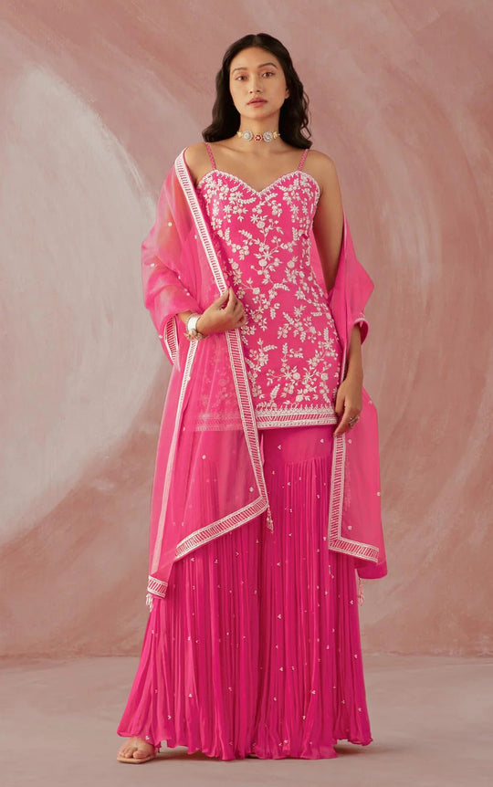 Hot Pink Georgette Salwar Suit