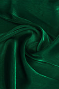 Green Organza Ready To Wear Saree With Blouse Piece