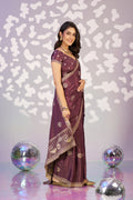 Ready To Wear Fancy Crepe Embroidered Saree With Embroidered Blouse Piece