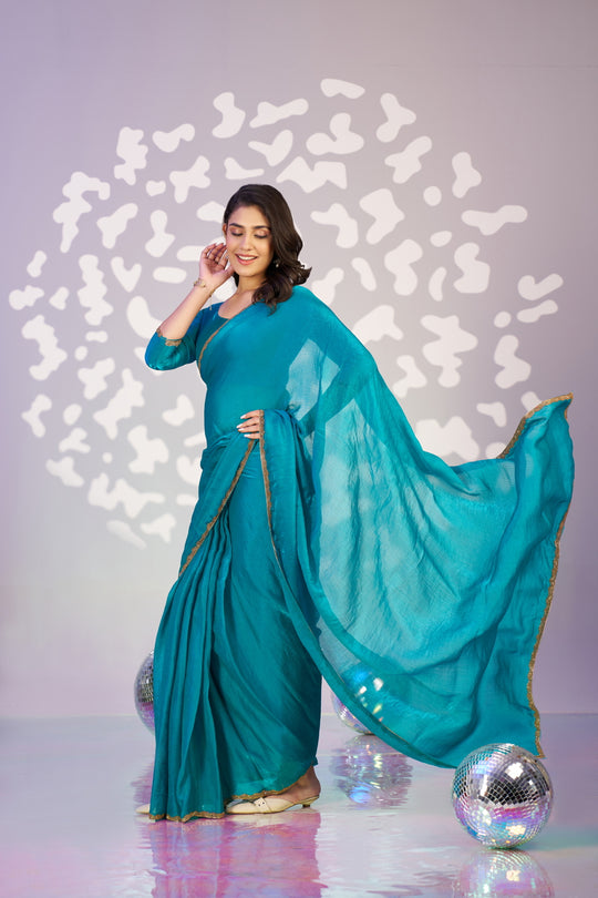 Ready To Wear Mastani Embroidered Lace Border With Blouse Piece