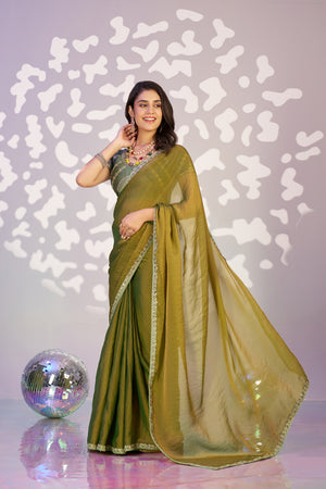 Ready To Wear Mos Embroidered Lace Border With Embroidered Work Blouse Piece