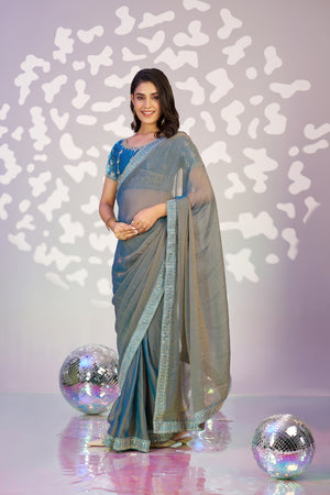 Ready To Wear Mos Embroidered Lace Border With Embroidered Work Blouse Piece