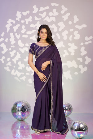 Ready To Wear Mos Embroidered Lace Border With Embroidered Work Blouse Piece