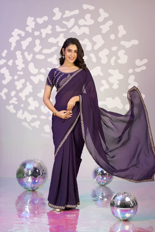 Ready To Wear Mos Embroidered Lace Border With Embroidered Work Blouse Piece