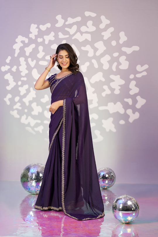 Ready To Wear Mos Embroidered Lace Border With Embroidered Work Blouse Piece