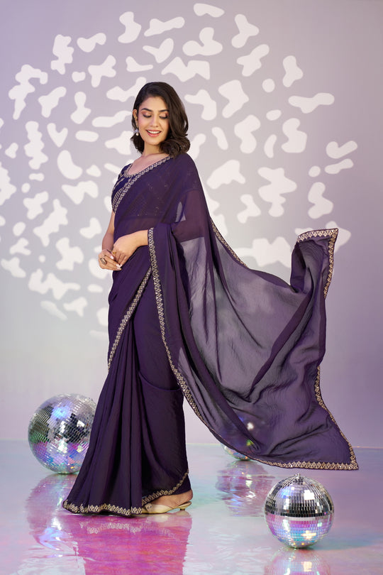 Ready To Wear Mos Embroidered Lace Border With Embroidered Work Blouse Piece