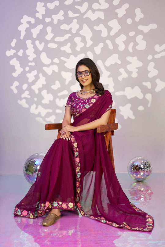 Ready To Wear Simmer Embroidered Lace Border With Embroidered Sequins Blouse Piece