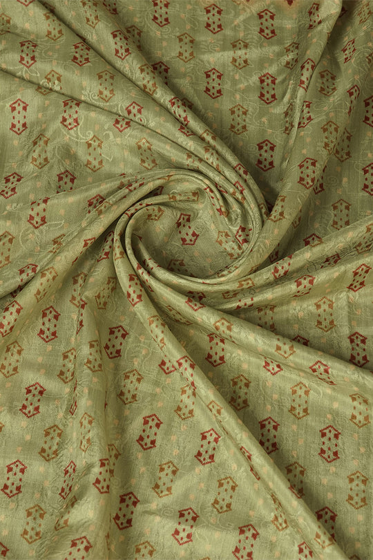 Green Cotton Silk Saree With Blouse Piece