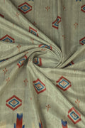 Sea Green Cotton Silk Saree With Blouse Piece