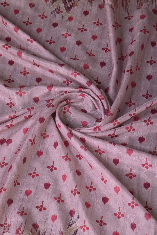 Pink Cotton Silk Saree With Blouse Piece