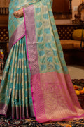Pastel Green Silk Saree