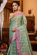 Pastel Green Silk Saree