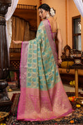 Pastel Green Silk Saree