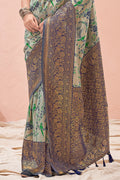 Sage Green Kanjivaram Saree