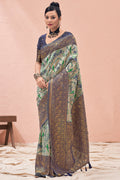 Sage Green Kanjivaram Saree