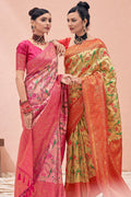 Lemon Yellow Kanjivaram Saree