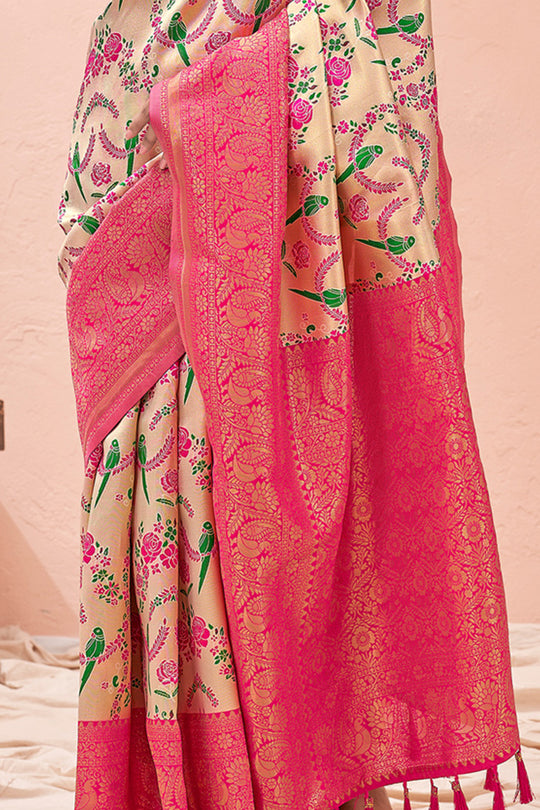 Buttermilk Beige Kanjivaram Saree