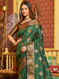 Forest Green Silk Saree