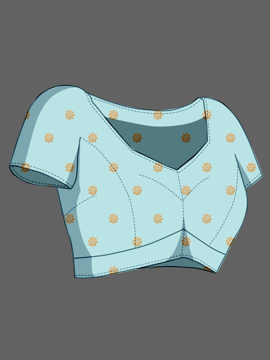 Nylon Jacquard Banarasi Silk Saree With Blouse Piece