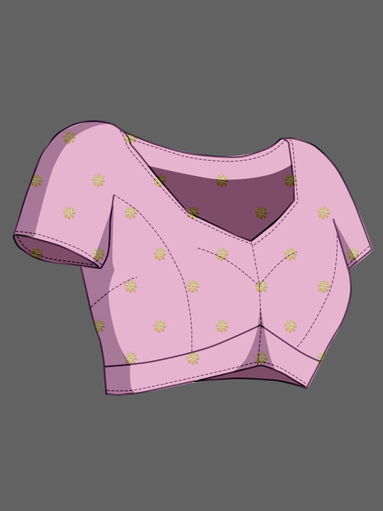 Nylon Jacquard Banarasi Silk Saree With Blouse Piece