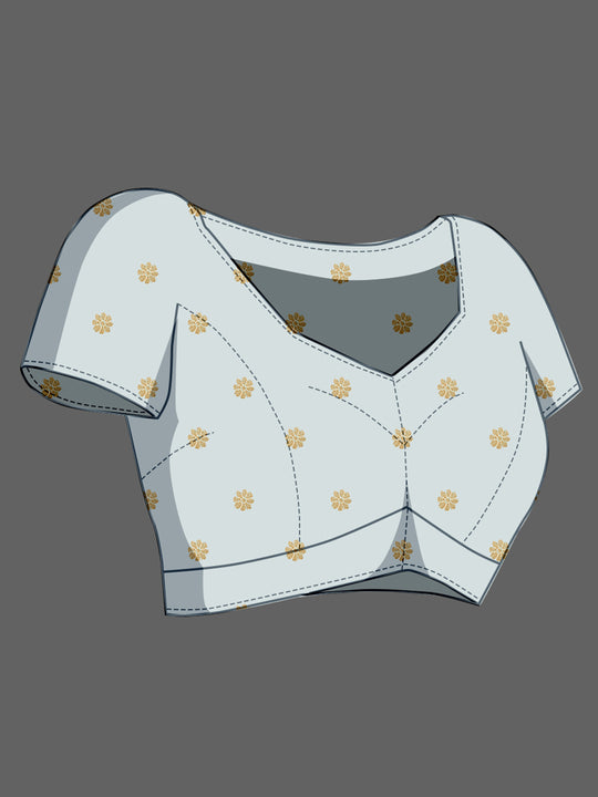 Nylon Jacquard Banarasi Silk Saree With Blouse Piece