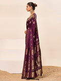 Satin Silk Banarasi Silk Saree With Blouse Piece