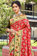 Scarlet Red Paithani Saree