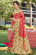 Scarlet Red Paithani Saree