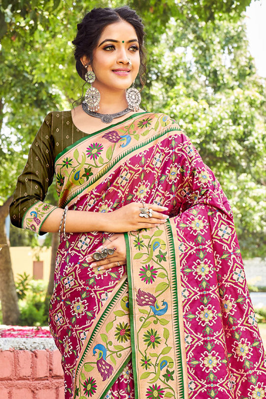 Eggplant Violet Paithani Saree