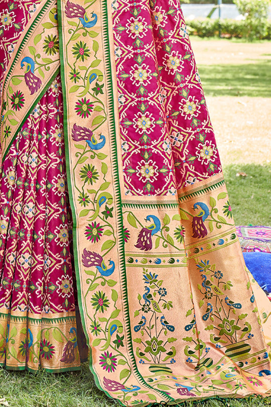 Eggplant Violet Paithani Saree